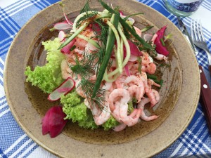 Räkmacka på rågbröd - mums!